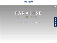 Tablet Screenshot of paradisedevelopments.com